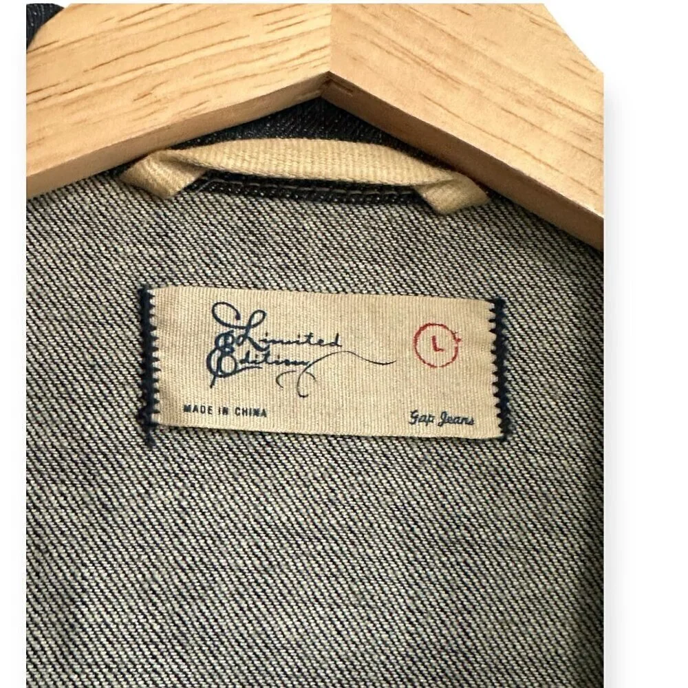 GAP Limited Edition Blue Denim Jean Jacket, Size L - Picture 3 of 12